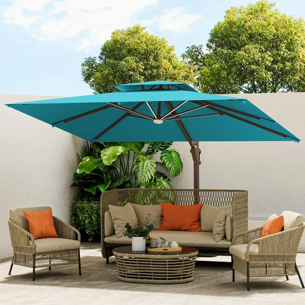 

Large Beach Umbrella for the Beach Turquoise Garden Furniture Outdoor Parasol De Plage Canopy Patio Umbrellas & Bases Terrace