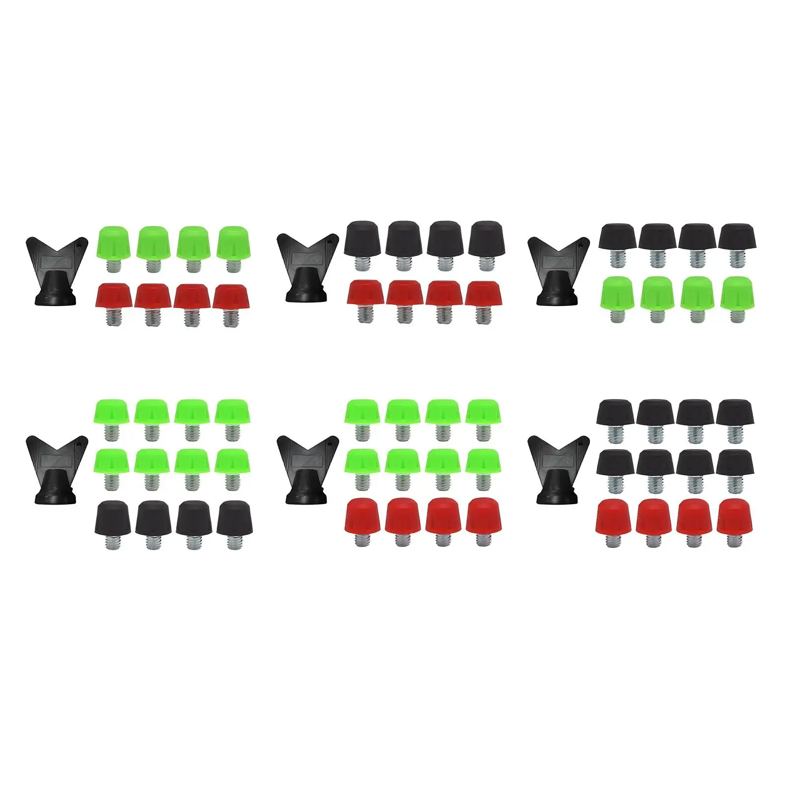 12 piezas de clavos para zapatos de fútbol, accesorios para zapatos de pista, tacos para botas de fútbol con tornillo de roscado M6 portátiles antideslizantes para exteriores