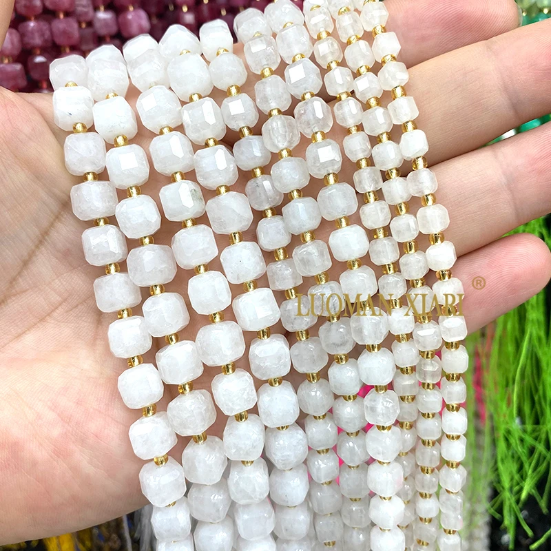 5/6/8 مللي متر مربع الحجر الطبيعي أوليفين العقيق الأخضر مكعب خزر عازل لصنع المجوهرات أساور يدوية إكسسوارات جذابة #5