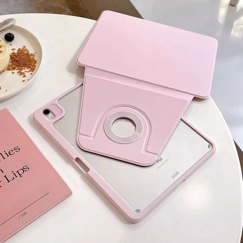 

Magnetic Detachablet Case For iPad Mini 2024 Mini 7 A17 Pro Mini6 2021 Rotation Acrylic Protective Cover