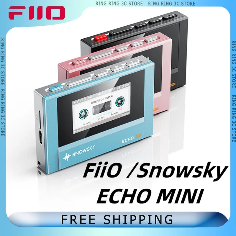 FiiO Snowsky ECHO MINI Music Player Mini MP3 Players Portable Bluetooth Lossless Player Colorful Screen Long-endurance Custom