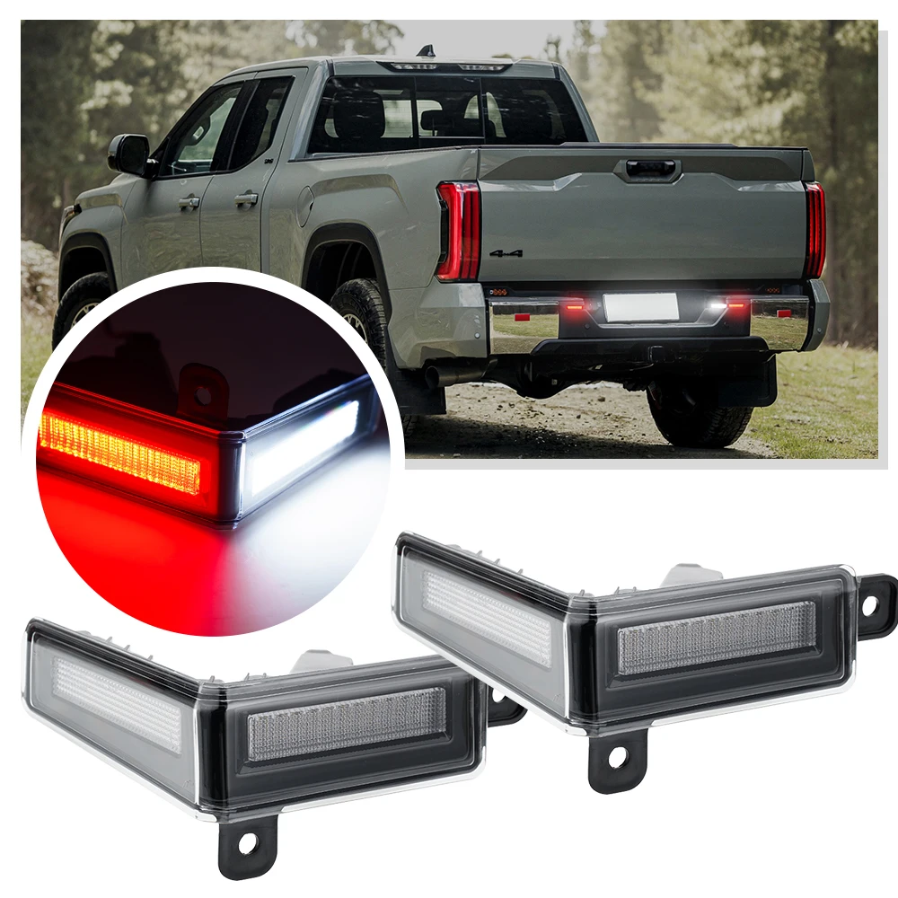 2PCS For 2022 2023 2024 2025+ Toyota Tundra XK70 upgrade rear tail Light License Number Plate Light reverse light