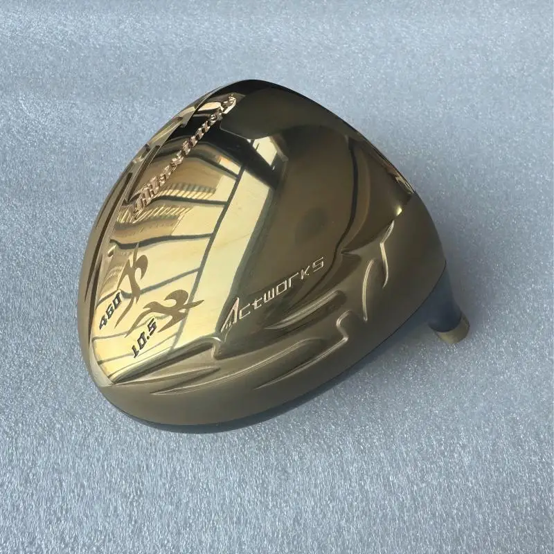 Works titanium golf driver golf head only have 10.5 deg 1pc stock gold colour 187gms