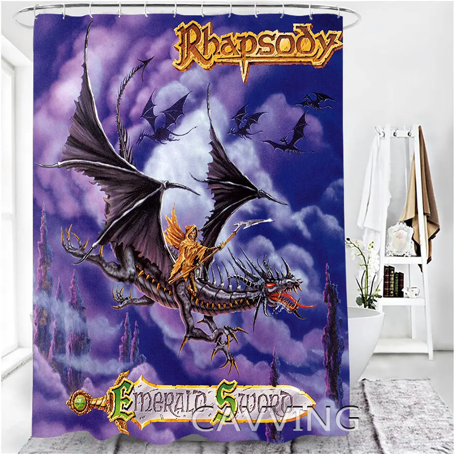 Rhapsody of Fire Band 3D Printed  Shower Curtains Waterproof Bathroom Curtain Anti-slip Bath Mat Set Toilet Rugs Carpets   F03