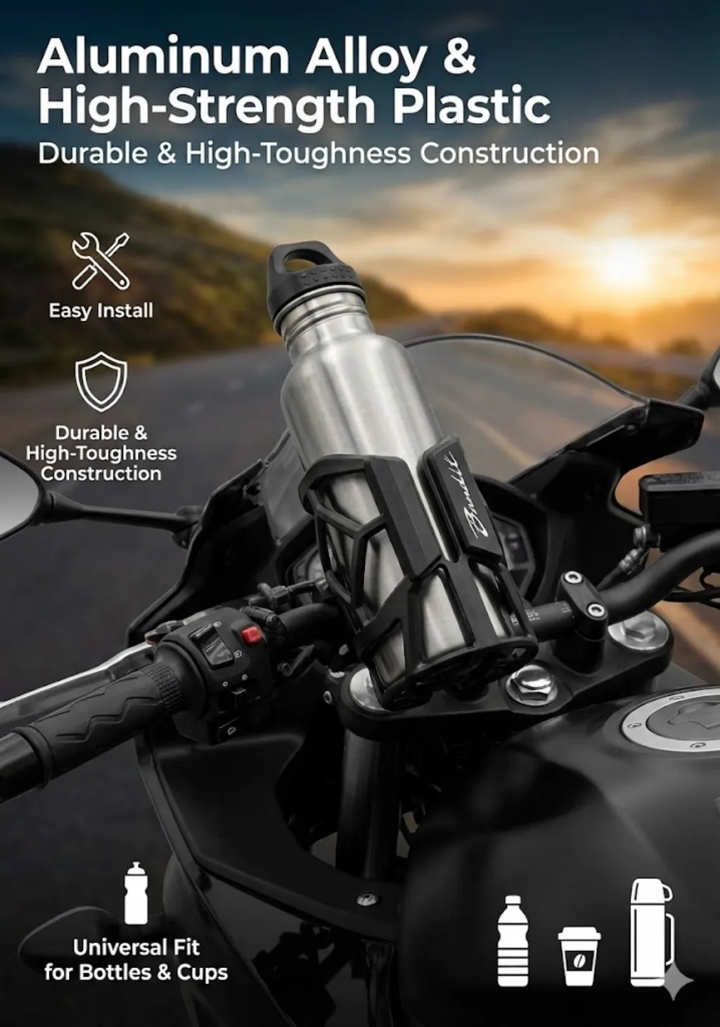 

Держатель для напитков/воды универсальный, высококачественный, для мотоциклов Bandit S650, 600, 650, 1200, 1250, 1250S 2017-2021 годов выпуска