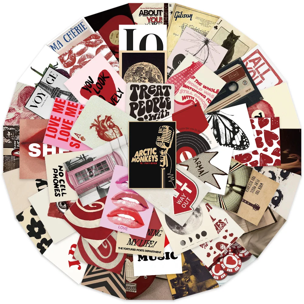 10/30/50 قطعة النساء الملصقات الحب Y2k نمط ملصقات الديكور حقيبة سكرابوكينغ الهاتف المحمول القرطاسية لعبة أطفال ملصق #2