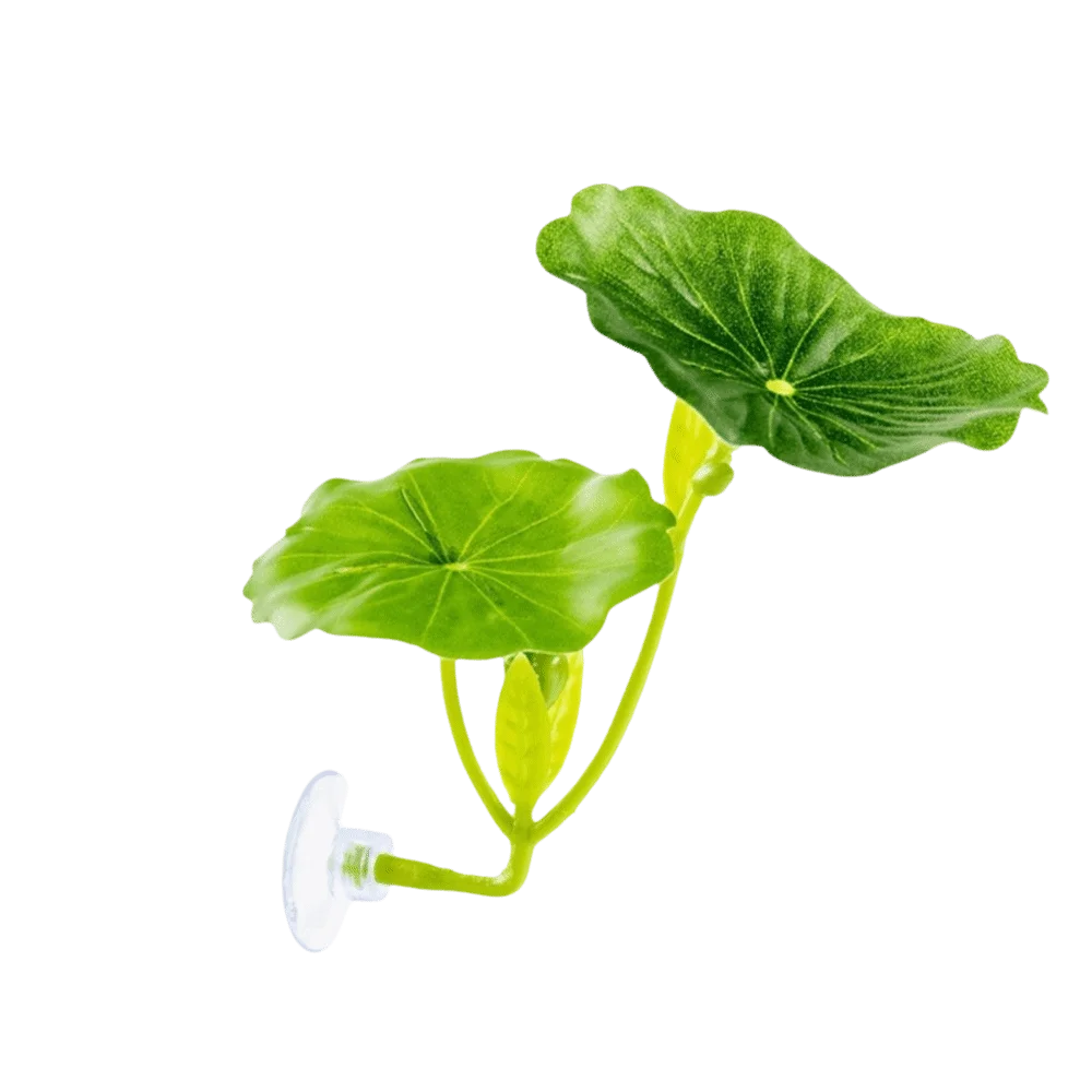 Simulated Lotus Leaves Fighting Fish Resting Leaves with Suction Cup Plastic Fish Hammock Artificial Fake Plant