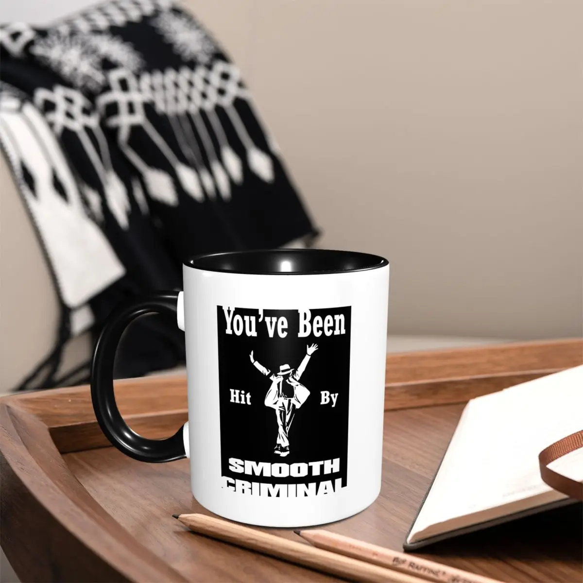 Vintage MJ Smooth Criminal Michael Jackson Mug Funny Ceramic Coffee Cups Tea Mugs Milk Cup Drinkware Gifts for Woman Man