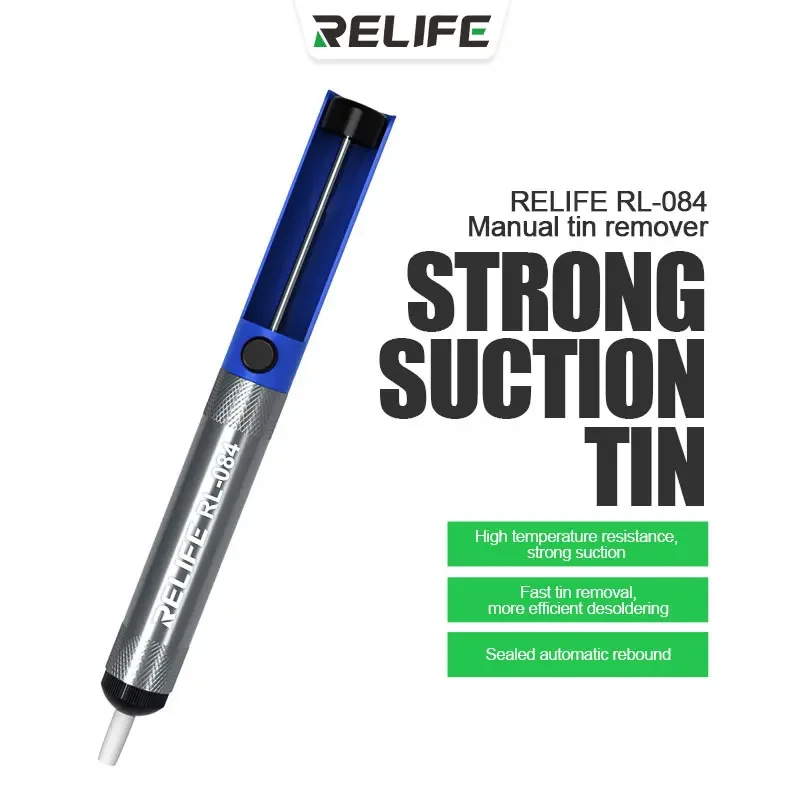 RELIFE RL-084 rimozione manuale dello stagno resistenza alle alte Temperature forte aspirazione rimozione dello stagno pulizia rapida dei residui