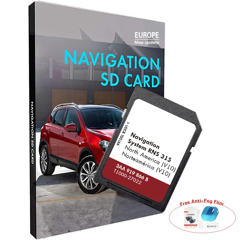 SD Memory Card 3AA919866B Navigation RNS 315 V10 Sat Nav Update North America map for VW GTI CC EOS Golf Jetta Passat Beetle Car