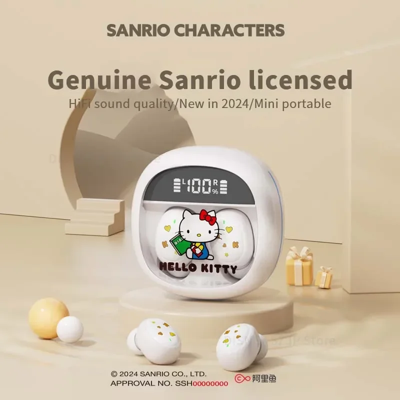 Sanrio M41 TWS Earbuds Hello Kitty Wireless Earphones Bluetooth 5.4 My Melody Sport HIFI Sound Gaming Headphones Anime Cartoon