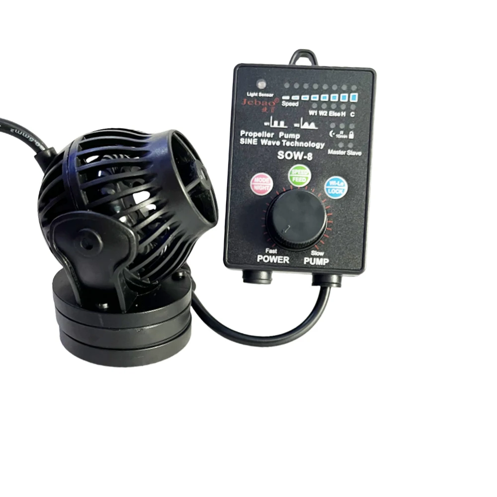 SOW Aquarium Sine Wave Pump Adjustable Fish Tank Marine Coral Reef Wave Maker with Controller