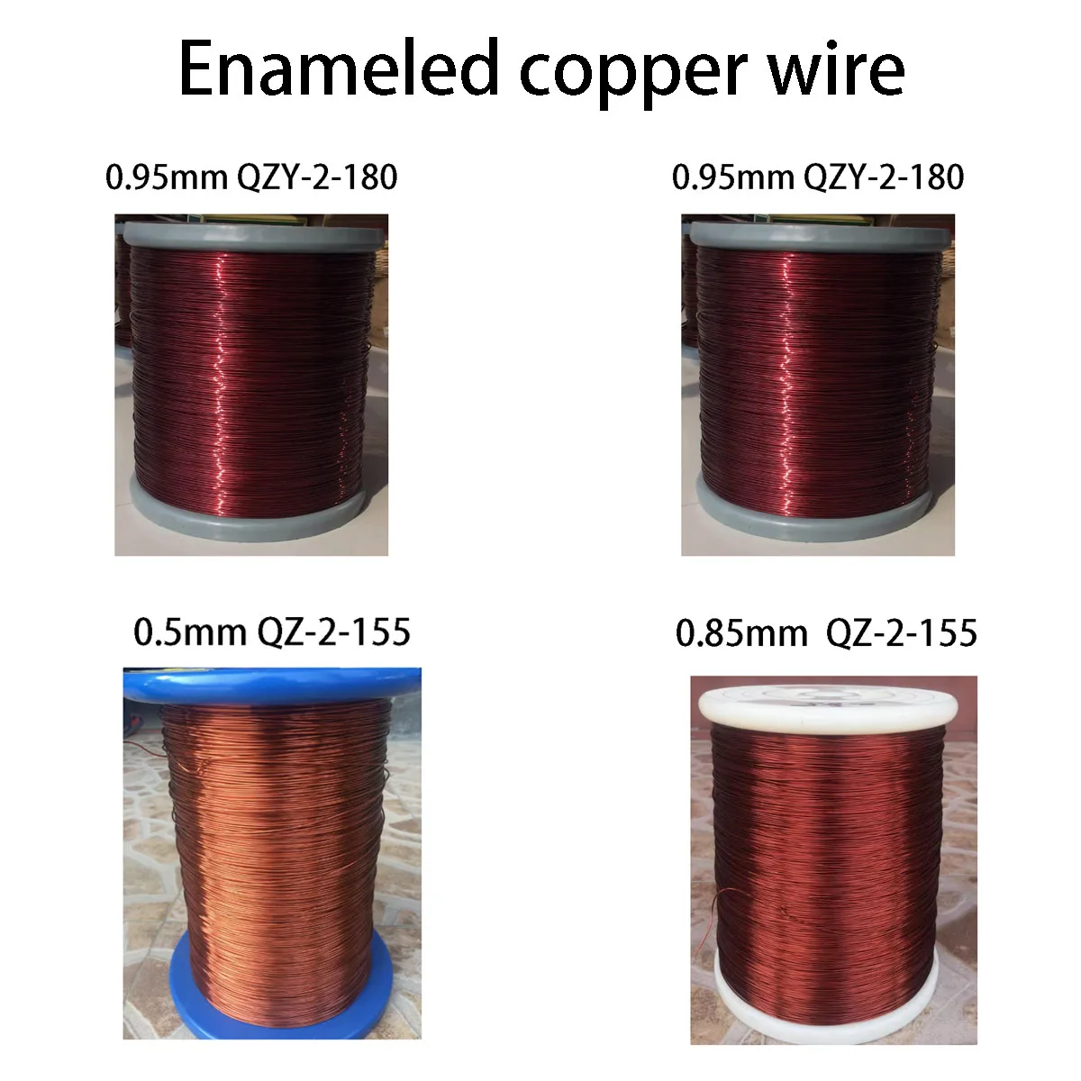 

ChengHaoRan 0.5mm 0.85mm QZ-2-155 0.95mm QZY-2-180 Polyester Enameled Copper Wire Repair wire For Motor micro motor transformer