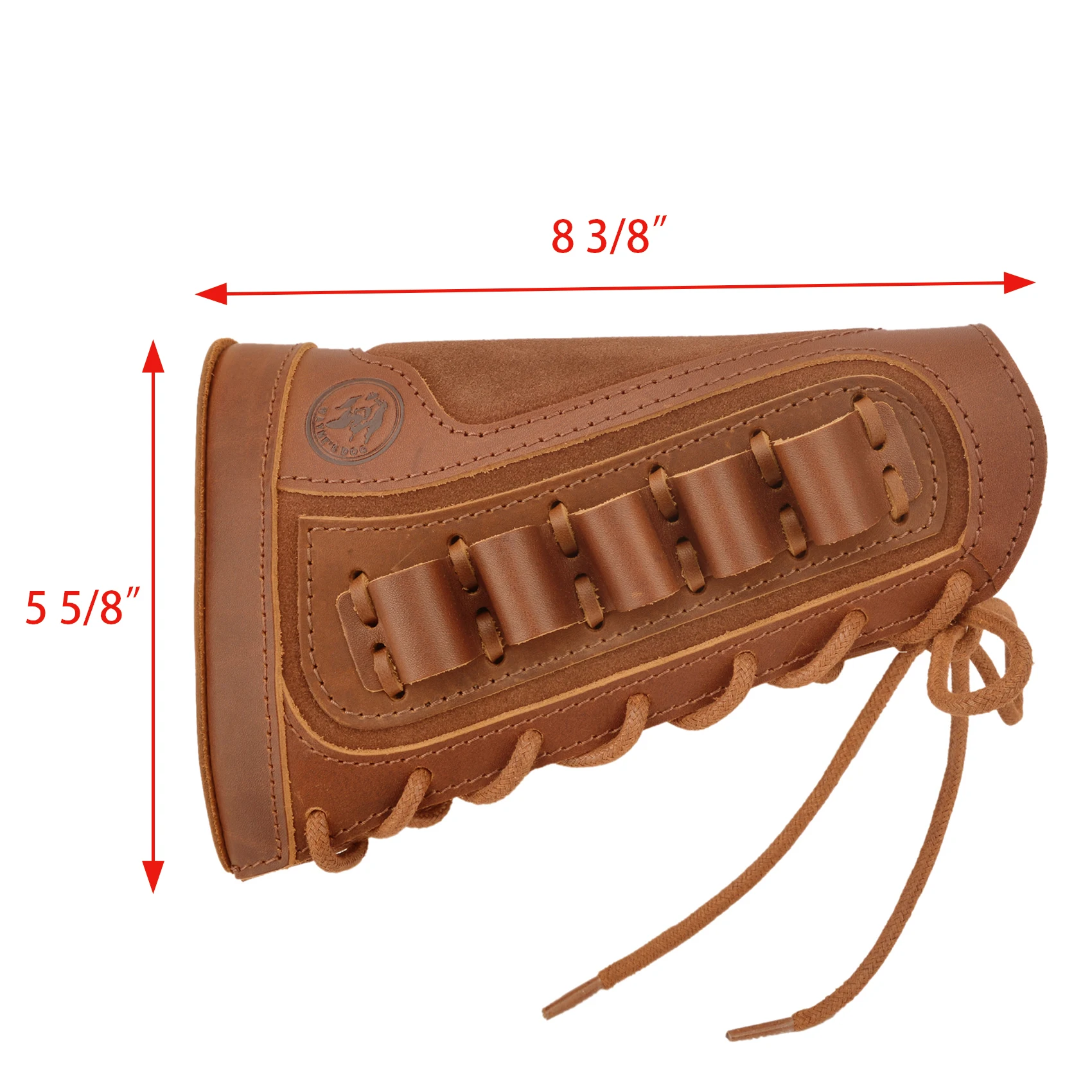 20GA Leather Handmade Shotgun Buttstock Shooting Gun Ammo Cover Pouch For Hunter Gifts