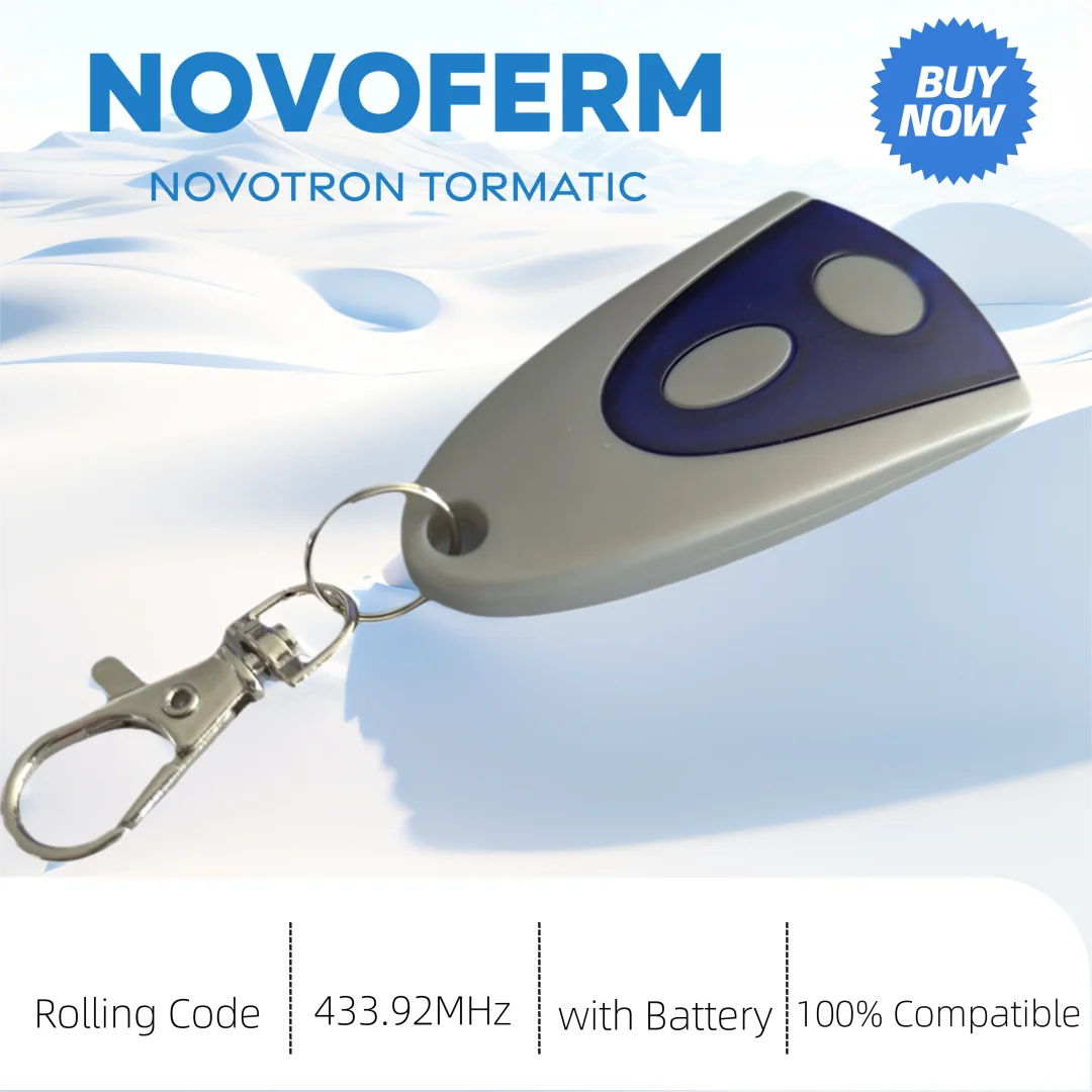 Rolllng Code Remote Control Compatible with NOVOFERM NOVOTRON TORMATIC 433.92MHz