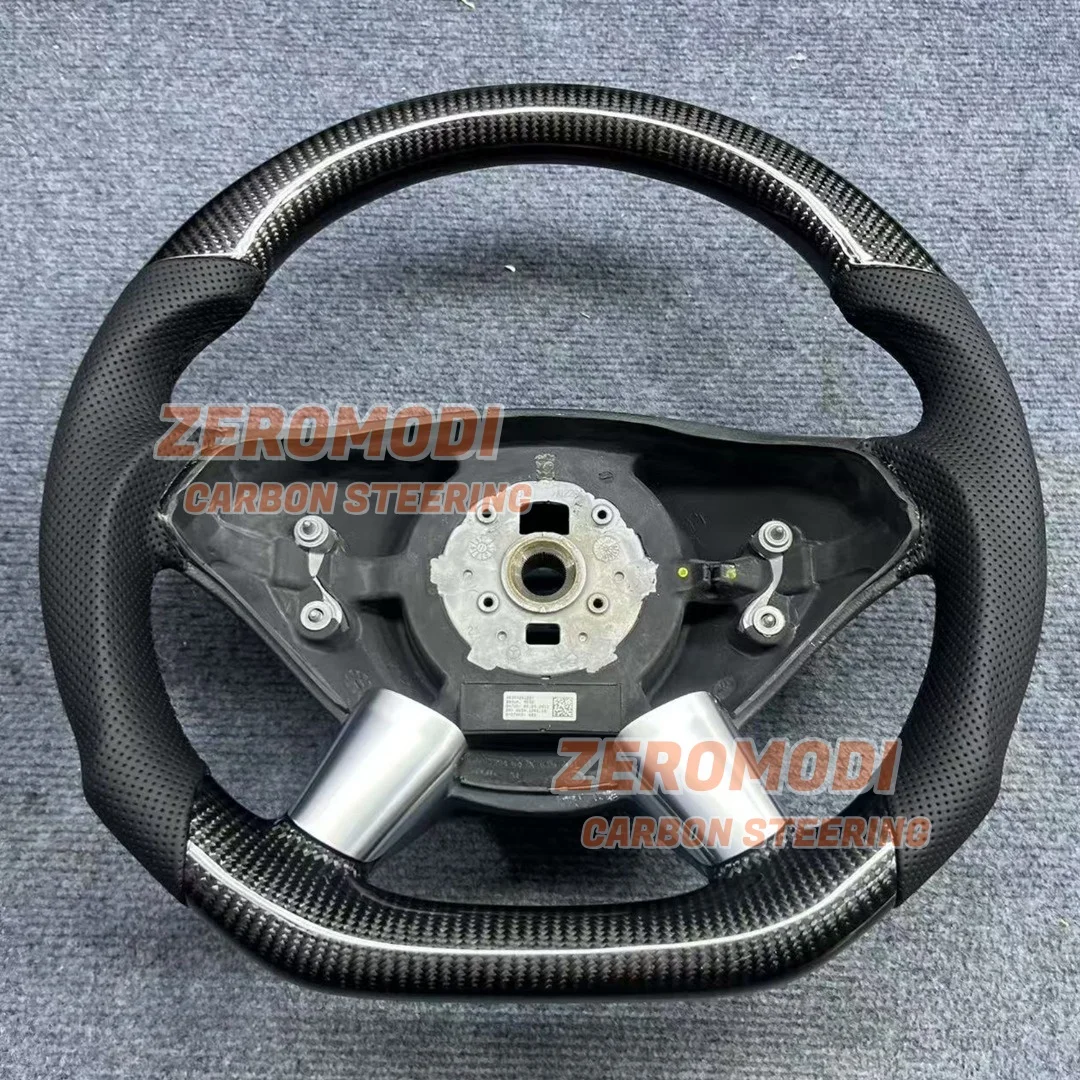 D-Shape Real Carbon Fiber Leather Steering Wheel For Benz Viano 2013-2014 Replacement Car Interior Modification Part