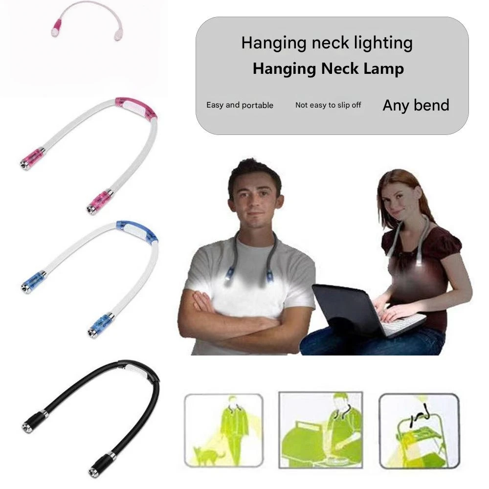 

LED Neck Book Light Portable LED Camping Reading Versatile Light Knit Sweater Hanging Light Handfree Work Creative Flashlight