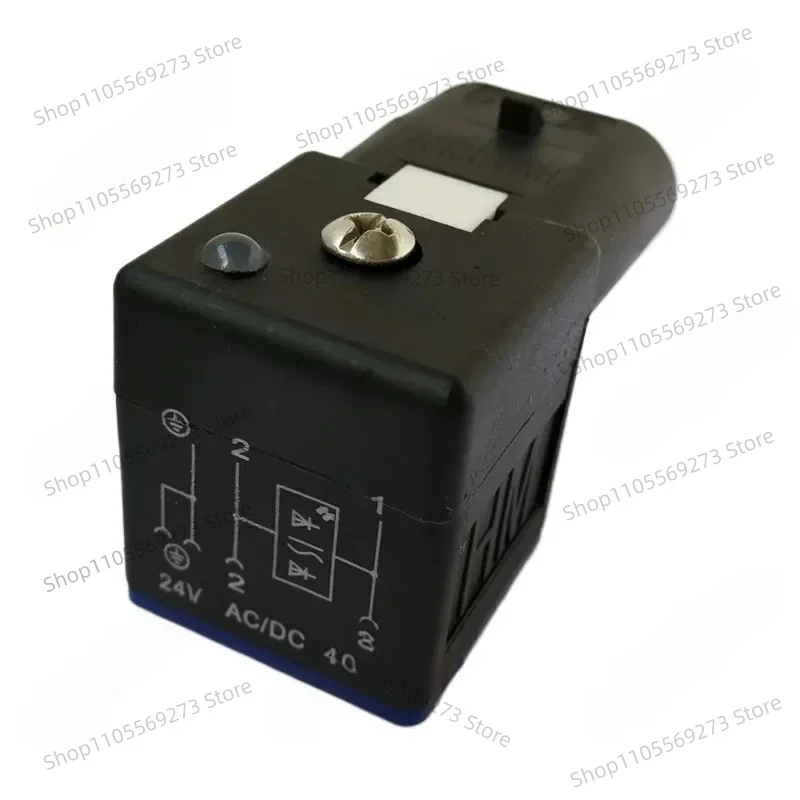LH07 Solenoid Valve Plug 24VAC DC 4A 48 Pin Industrial Electrical Connector