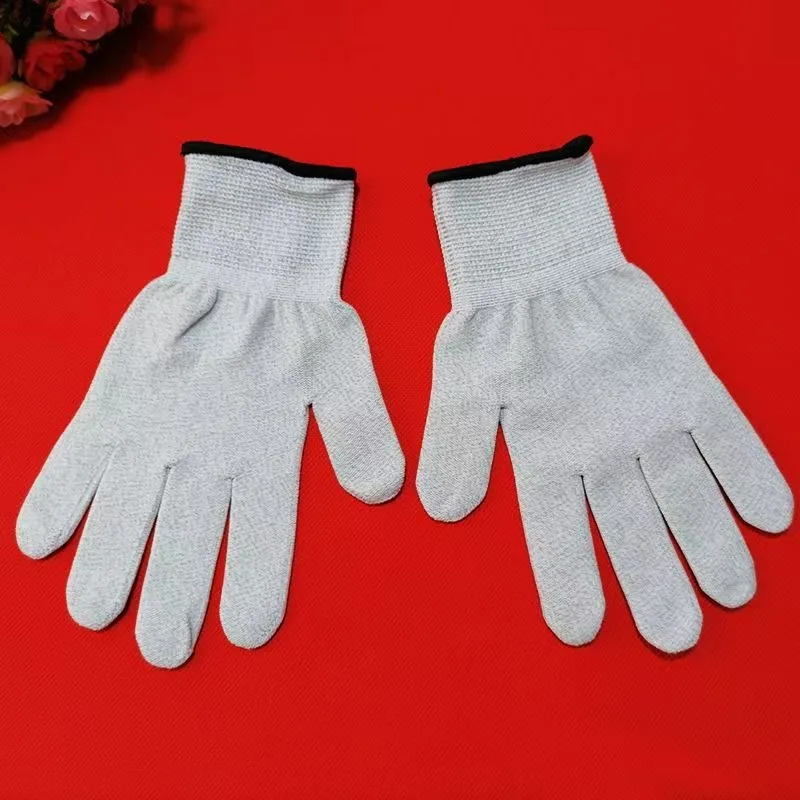 10 pairs Silver fiber conductive meridian therapy gloves for BIO Micro Current Stimulator TENS Face Body Massage Device
