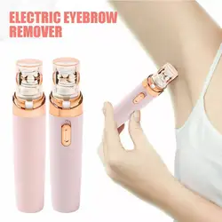 1 Stuk Elektrische Wenkbrauw Trimmer Mini Eye Wenkbrauw Epilator Gezicht Lippenstift Vorm Ontharing Draagbare Vrouwen Pijnloos Scheerapparaat