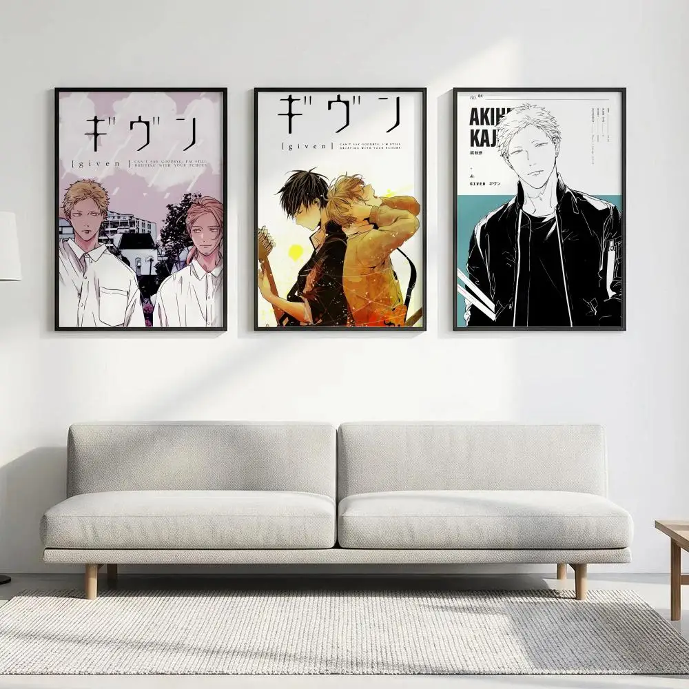 Anime G-Given Poster HD art, waterproof, sticky wall, home decoration (living room, bedroom, bar), aesthetic
