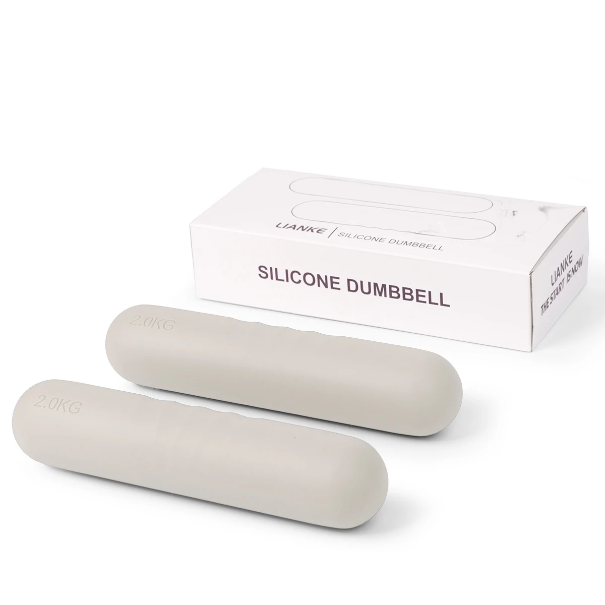 2KG silicone dumbbells with textured grip, featuring a solid cast iron, non-slip design, suitable for both home and gym use.