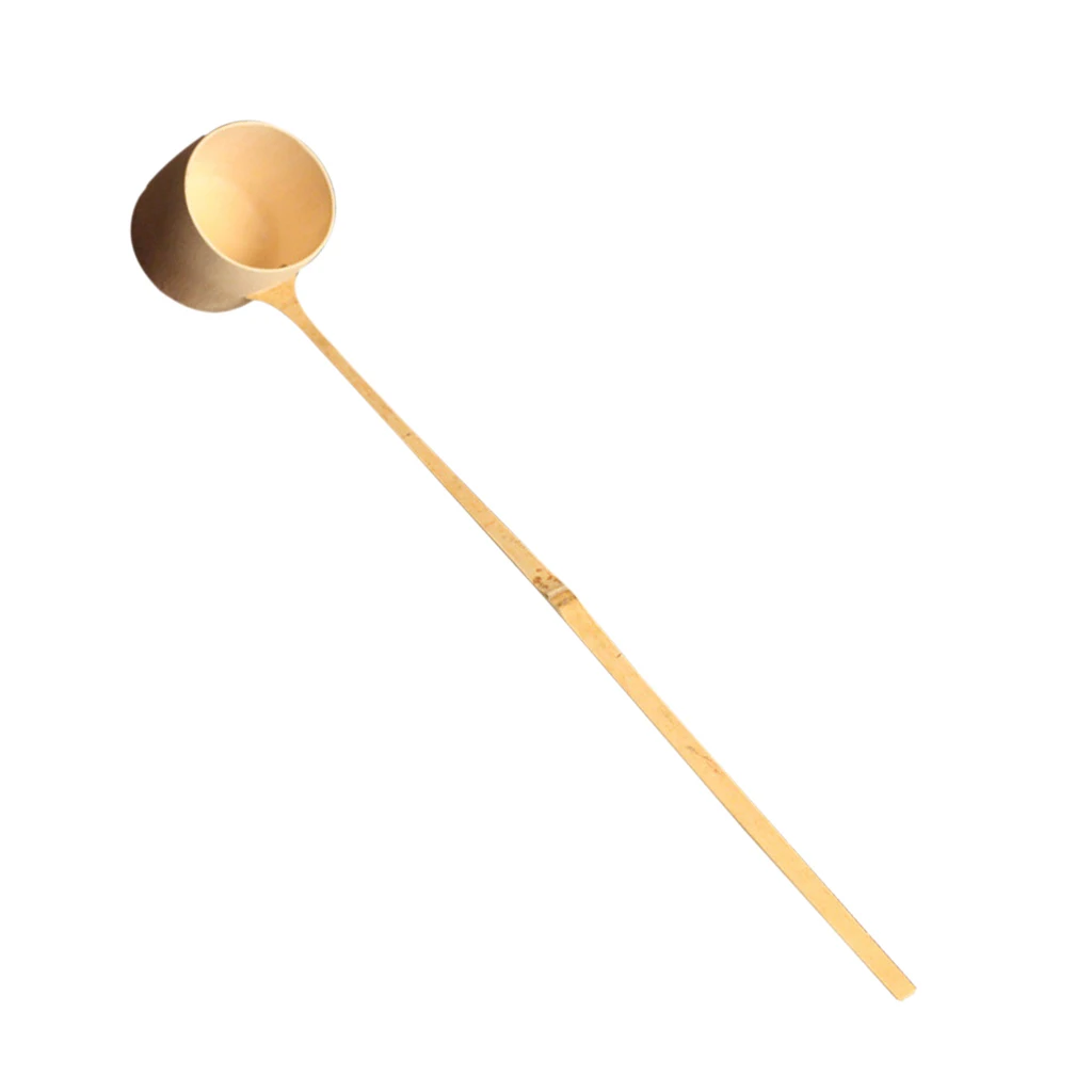 Japanese Style Bamboo Ladle Water Bailer Long Handle Soup Spoon Bamboo Utensils for Hot Pot and Tea