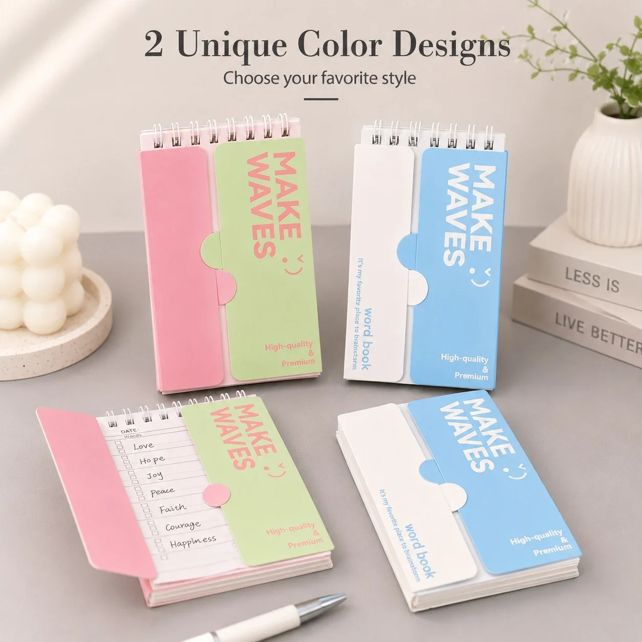 Pocket Vocabulary Word Books, English Word Notebooks, Portable Mini Memo Pads for Language Learning, School and Daily Study