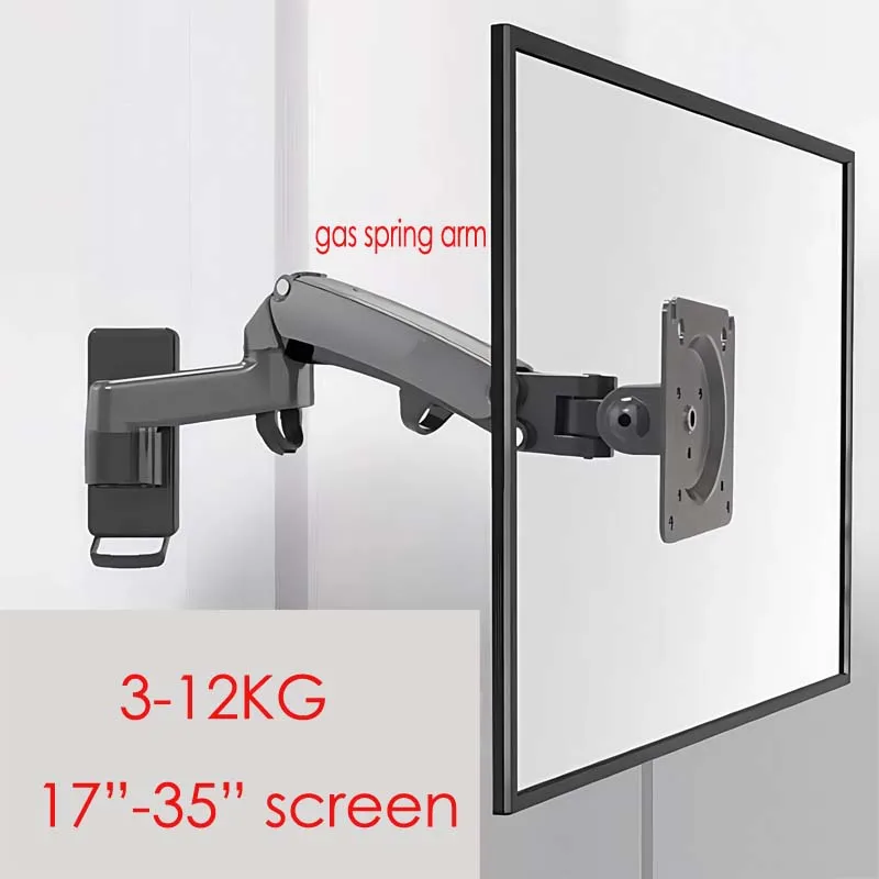 

D-MOUNT K150 3-12kg aluminum full motion Gas spring 17"-35" Monitor wall bracket LCD tv mount holder 3-12KG
