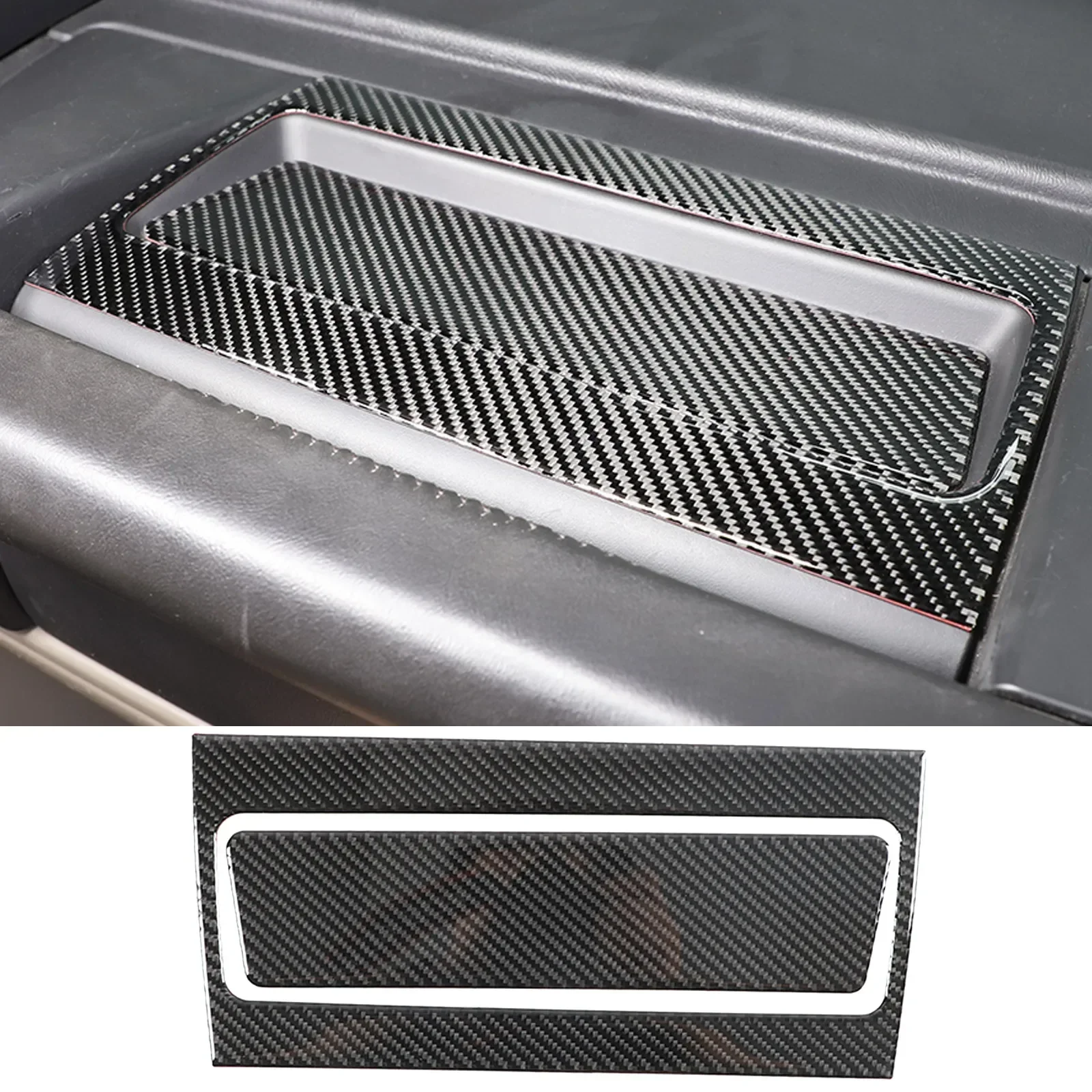 

For Hummer H2 2003-2007 Soft Carbon Fiber Car Central Control Co-Pilot Storage Box Frame Sticker Car Interior Accessories