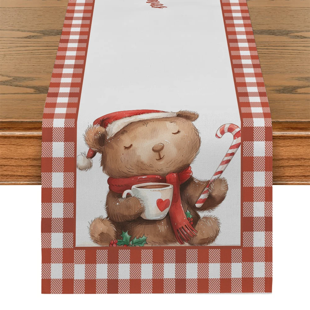 

Christmas Animal Table Runners Dresser Table Decor Reusable Kitchen Dining Table Runner Party Decor