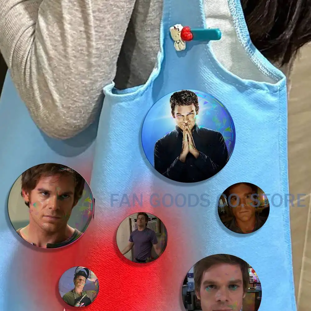 D-Dexter Morgan Badges Creative Tinplate Button Pins Brooch Creative Quotes Badge Clothes Backpack