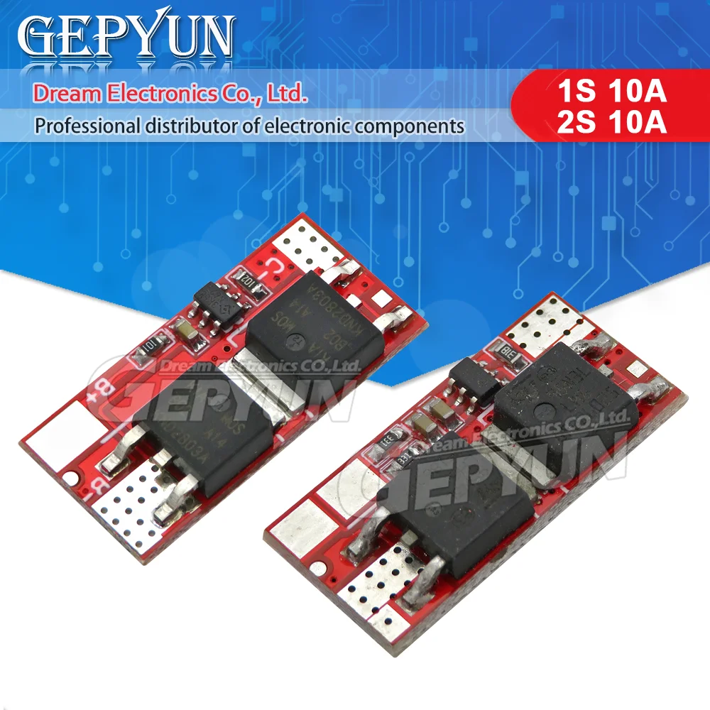 1S 2S 10A 4.2V PCB PCM BMS Charger charging module 18650 Li-ion lipo 1S 2S BMS lithium battery protection circuit board