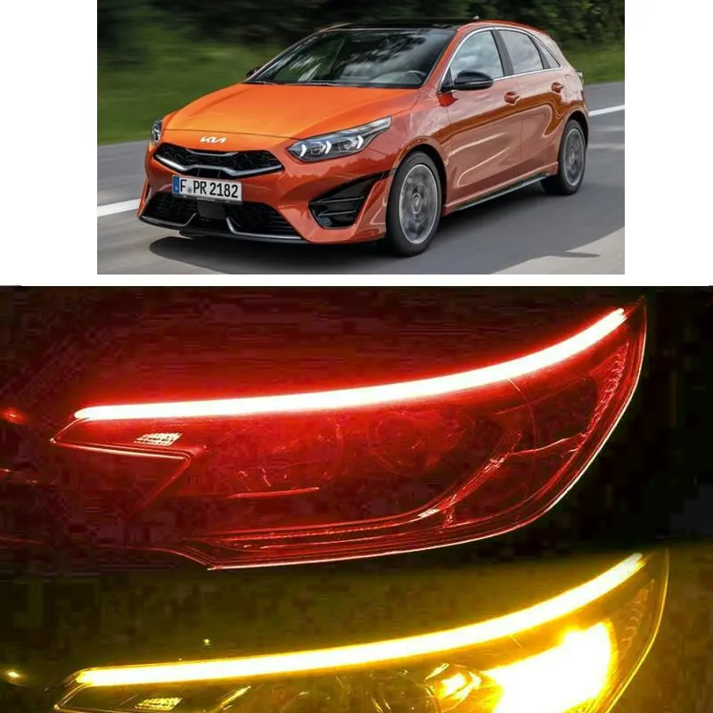 

30cm 45cm 60cm Startup Scan Flow turn signal Light For Kia rio ceed sportage cerato sorento soul Carens ev6 ProCeed GT K900