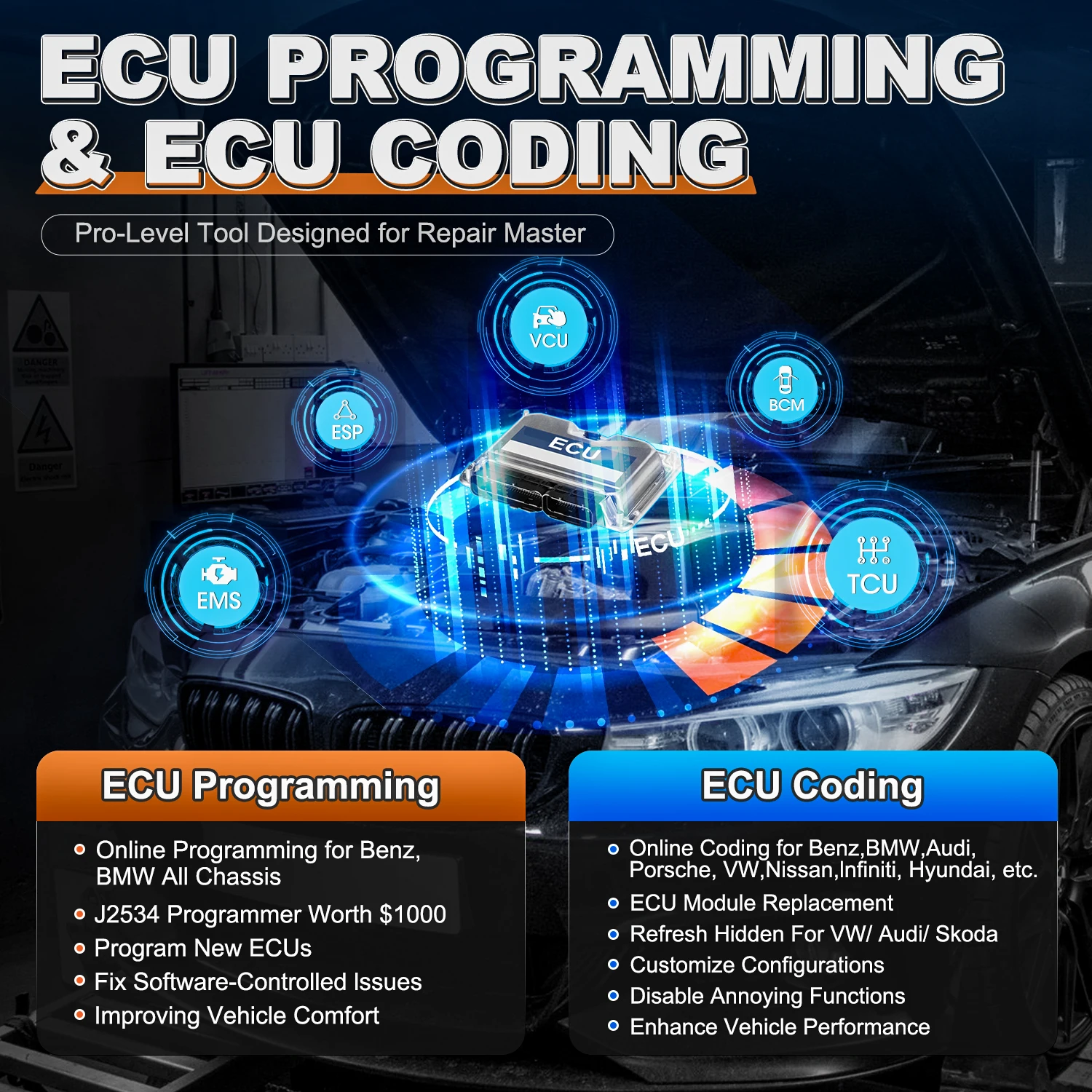 Autel MaxiSys Ultra EV Intelligentes Diagnosegerät 5in1 VCMI ECU-Programmierung Mit EVDiag Kit Hochspannungssystem- & Batterieanalyse – Detail 8