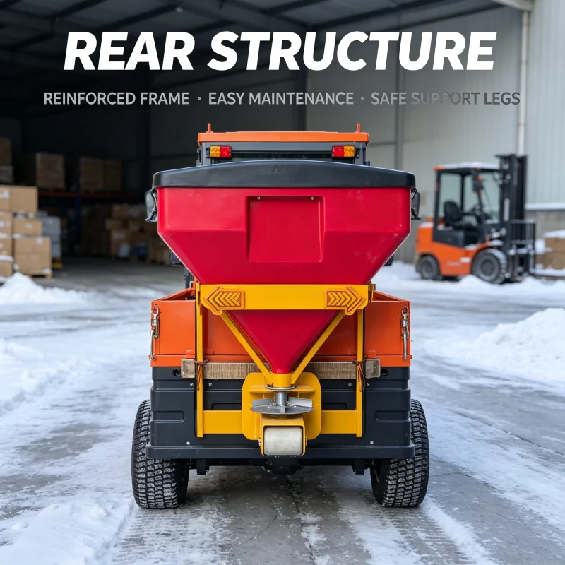 Premium Manufacturer Snow Melting Salt Spreader Disc Spreading Machine Adjustable Feed Flow Speed Control Cabin Operation