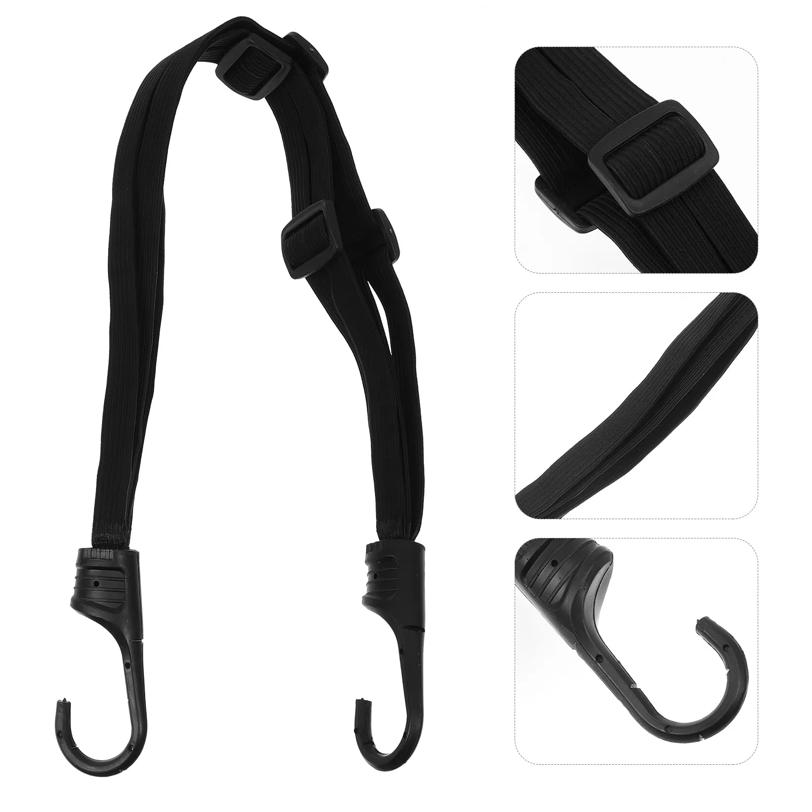 2Pcs Rope Quick Secure Elastic Bungee Cord for Motorcycle Scooter Bike Luggage Trunk Cargo Polyester Plastic Lashing