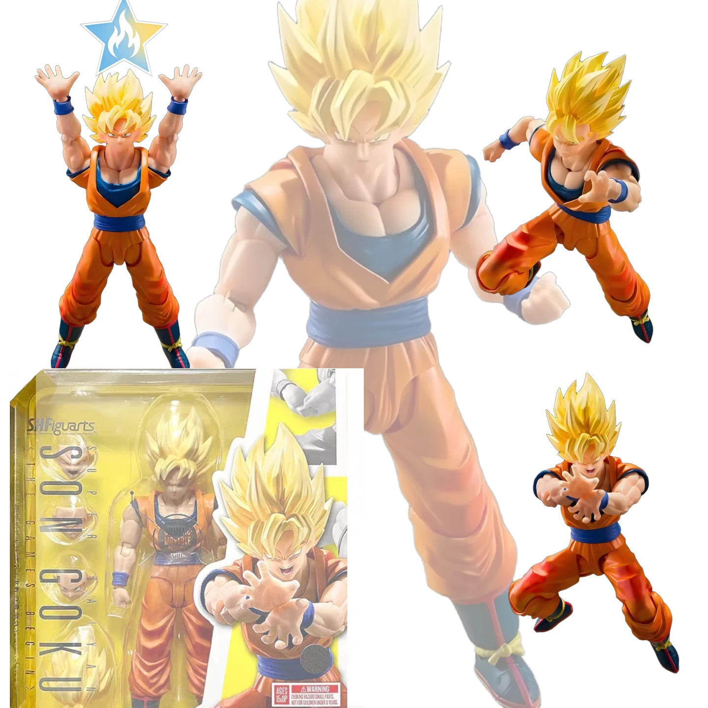 

Bandai SHF Super Saiyan Son Goku 3.0 Dragon Ball The Prelude to Decisive Battle Action Figure, In Stock