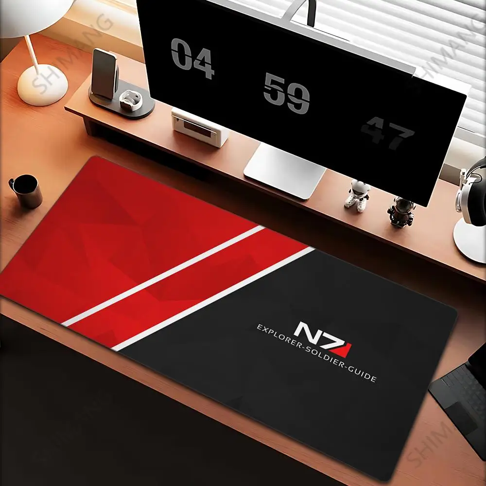 

Mass Effect N7 Mouse Pad Large Gaming Accessories Mouse Mat Keyboard Mat PC Gamer Desk Pad XXL Computer Mousepad Laptop Mausepad