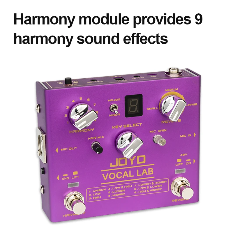 Ocal Lab Mini Effects Vocal Electric Guitar Effects 9 Vocal Harmony Guitar Effects  R16