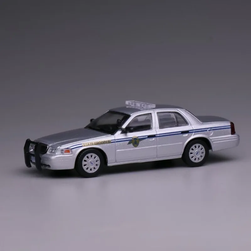 In stock 1: 64 Crown CV South Carolina State Police Alloy High-End Simulation Car Model,Creative Decoration Item,Holiday Gift