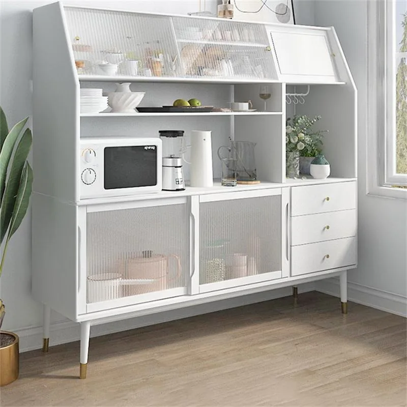 Nordic dining side cabinet solid wood, tea cabinet living room cupboard, simple kitchen cabinet multi-function