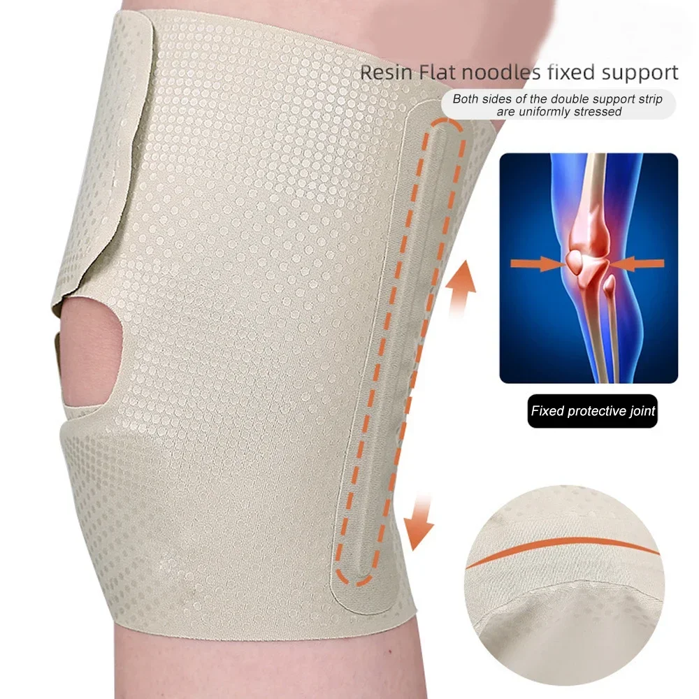 1 Uds rodillera con estabilizador lateral, rodillera de compresión para hombres y mujeres, rodillera para aliviar el dolor de rodilla