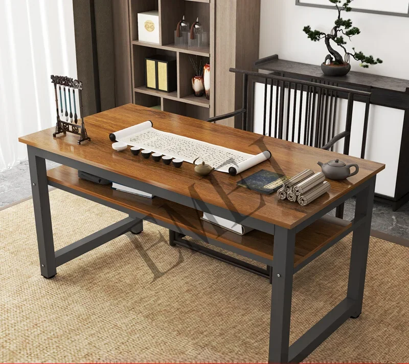 Simple Double-Layer Computer Desk Study Training Calligraphy and Painting