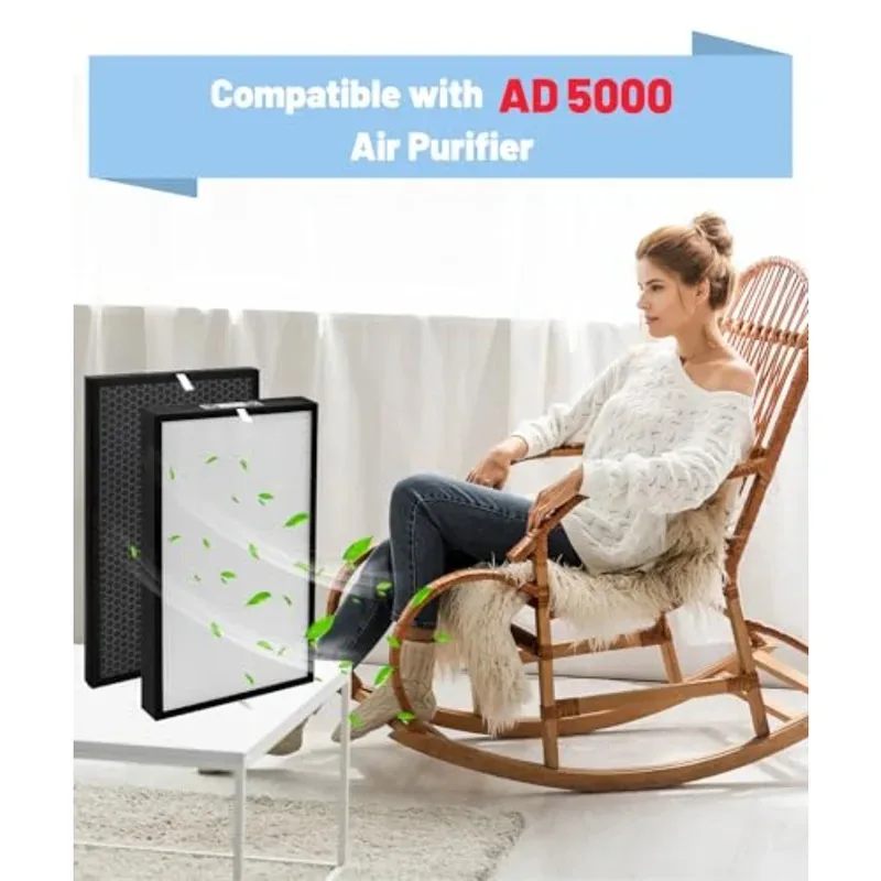 AD5000 Replacement for Doctor AD5000 Air Purifiers Includes 2 Premium and 4 Activated Carbon Filters Not Co