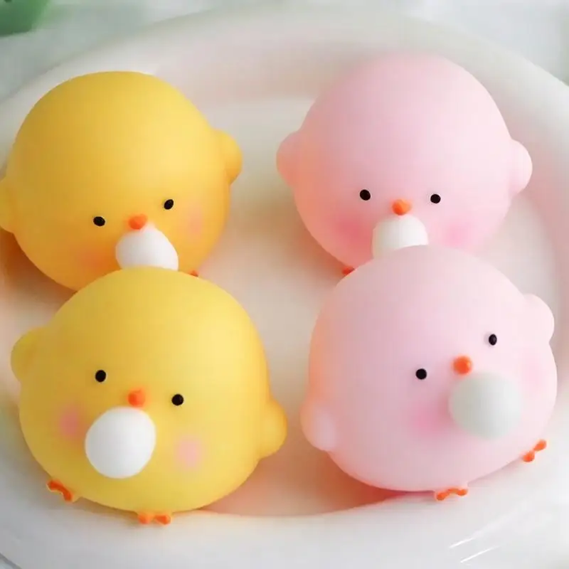 Cute Blow Bubble Chick  Fidget Toys Decompression Sensory Stress Relief Squeeze Toy For Adults Kids Party Favors
