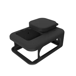 Silicone capa protetora para GoPro herói, manga preta, caixa de habitação, Frame Action Camera, acessórios para GoPro herói 8, 9, 10, 11, 12