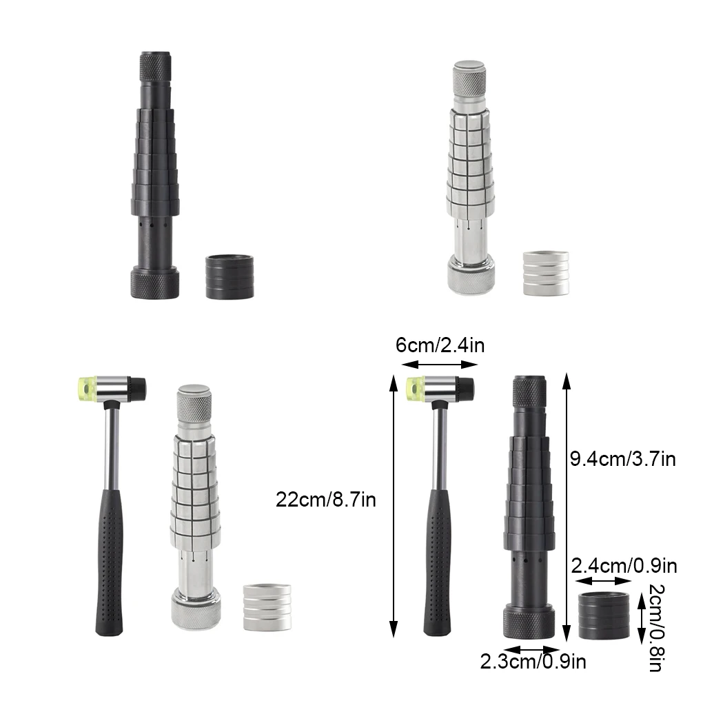 Легкие обручальные кольца для увеличения обручального кольца Легко прочный и простой в инструменте с прочным черным + резиновым хамме
