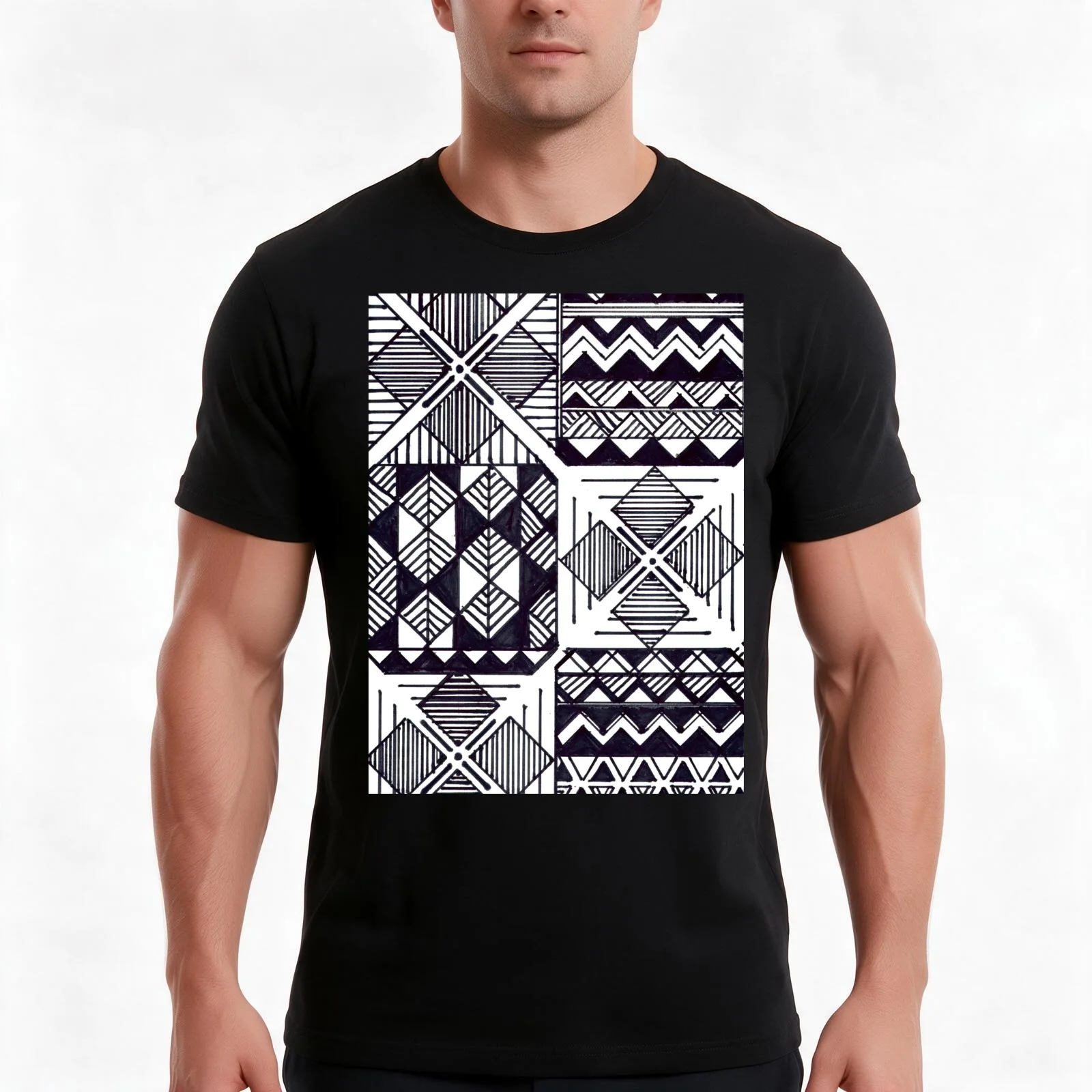 12 Square Motifs of Samoa T-Shirt Summer Casual Cotton Tee Oversized Streetwear Tops Vintage Graphic Print Unisex Men Women
