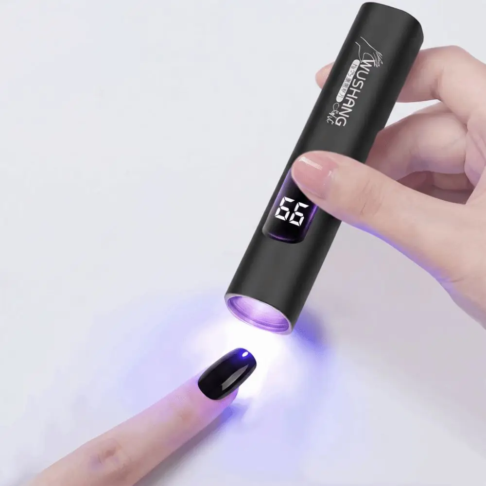 Rechargeable UV Led Nail Lamp Handheld Screen Display Purple Light Flashlight Portable Mini Nail Curing Light